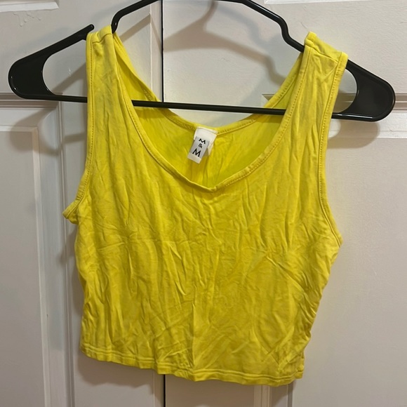 Yellow tank top crop top. - Picture 1 of 2